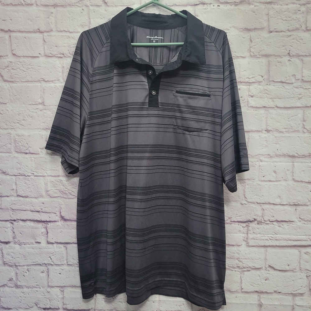 Tommy Armour Polo Golf Shirt XXL Striped Dri-Logic Performance Gorpcore Techwear